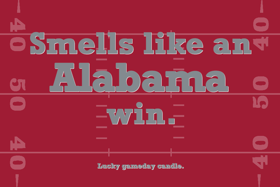 Alabama Football - "Smells like an Alabama win" scented candle (9 oz)