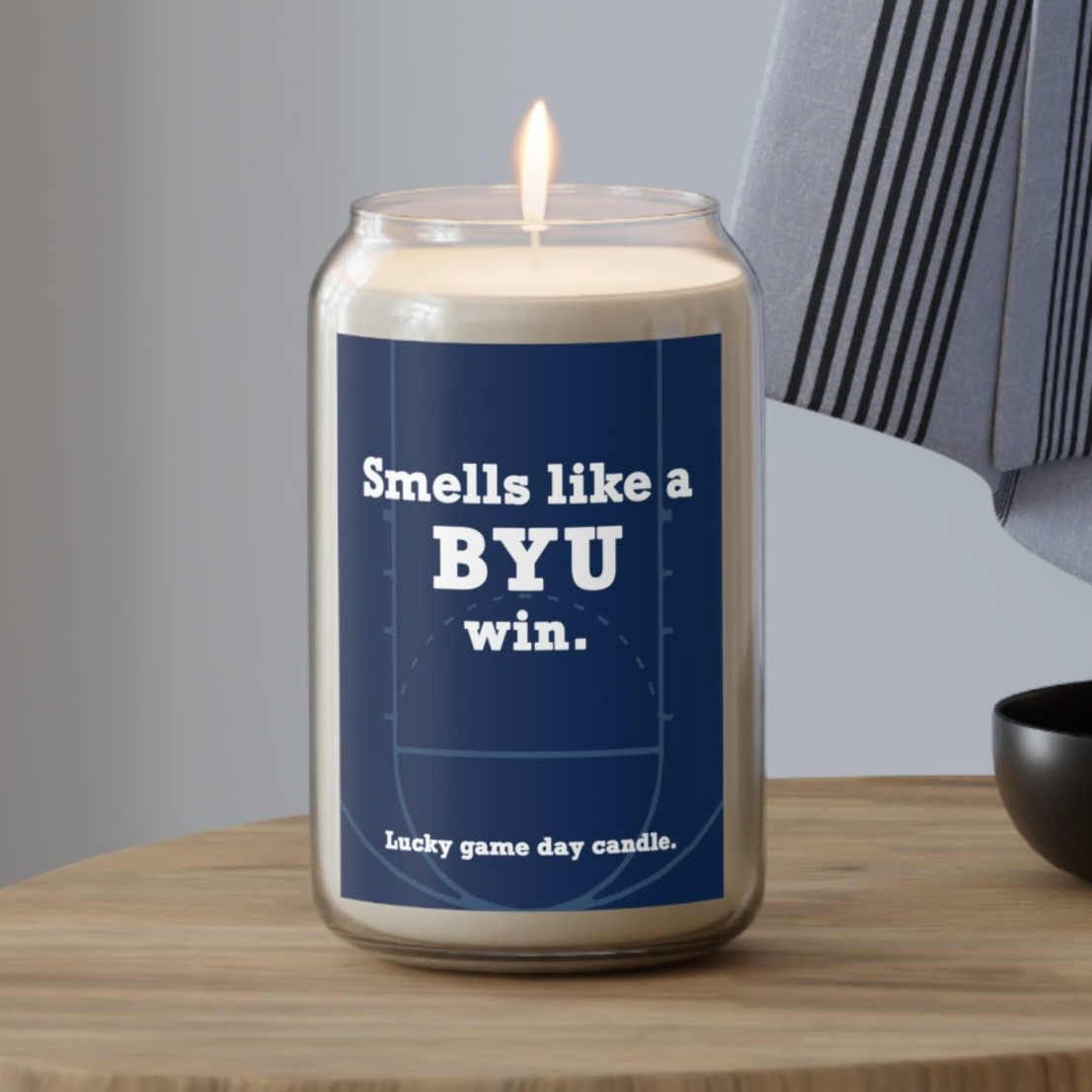 BYU Basketball - "Smells like a BYU win" scented candle (13.75 oz)