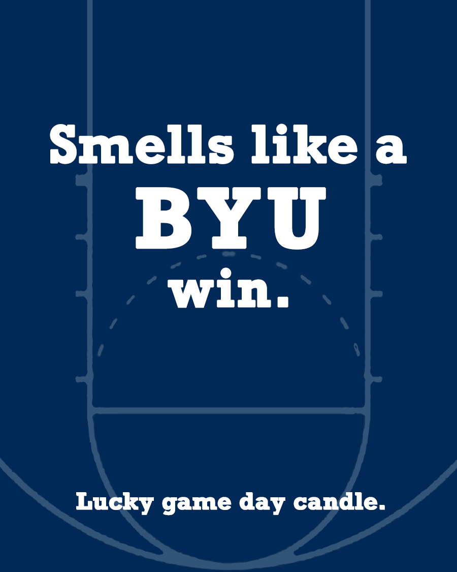 BYU Basketball - "Smells like a BYU win" scented candle (13.75 oz)