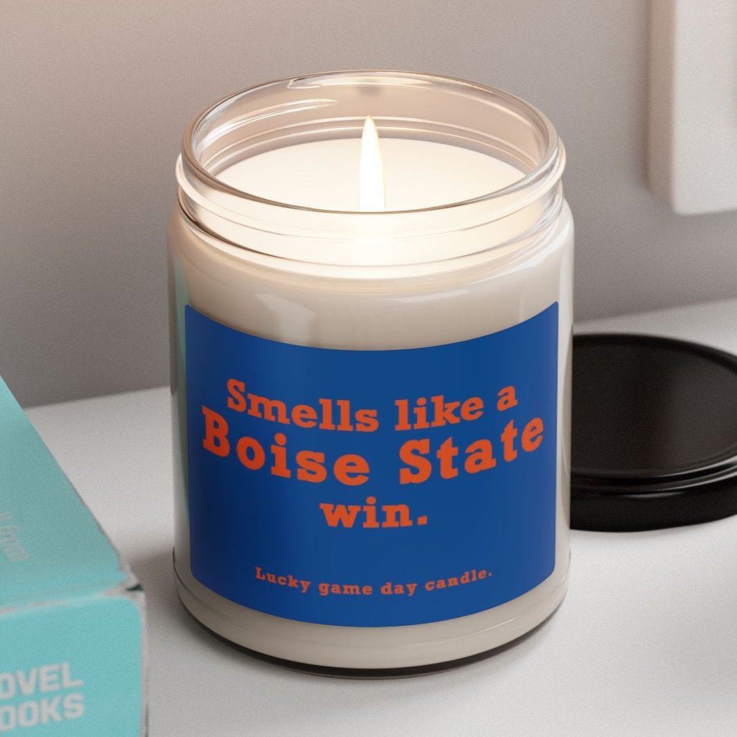 Boise State - "Smells like a Boise State win" scented candle (9 oz)