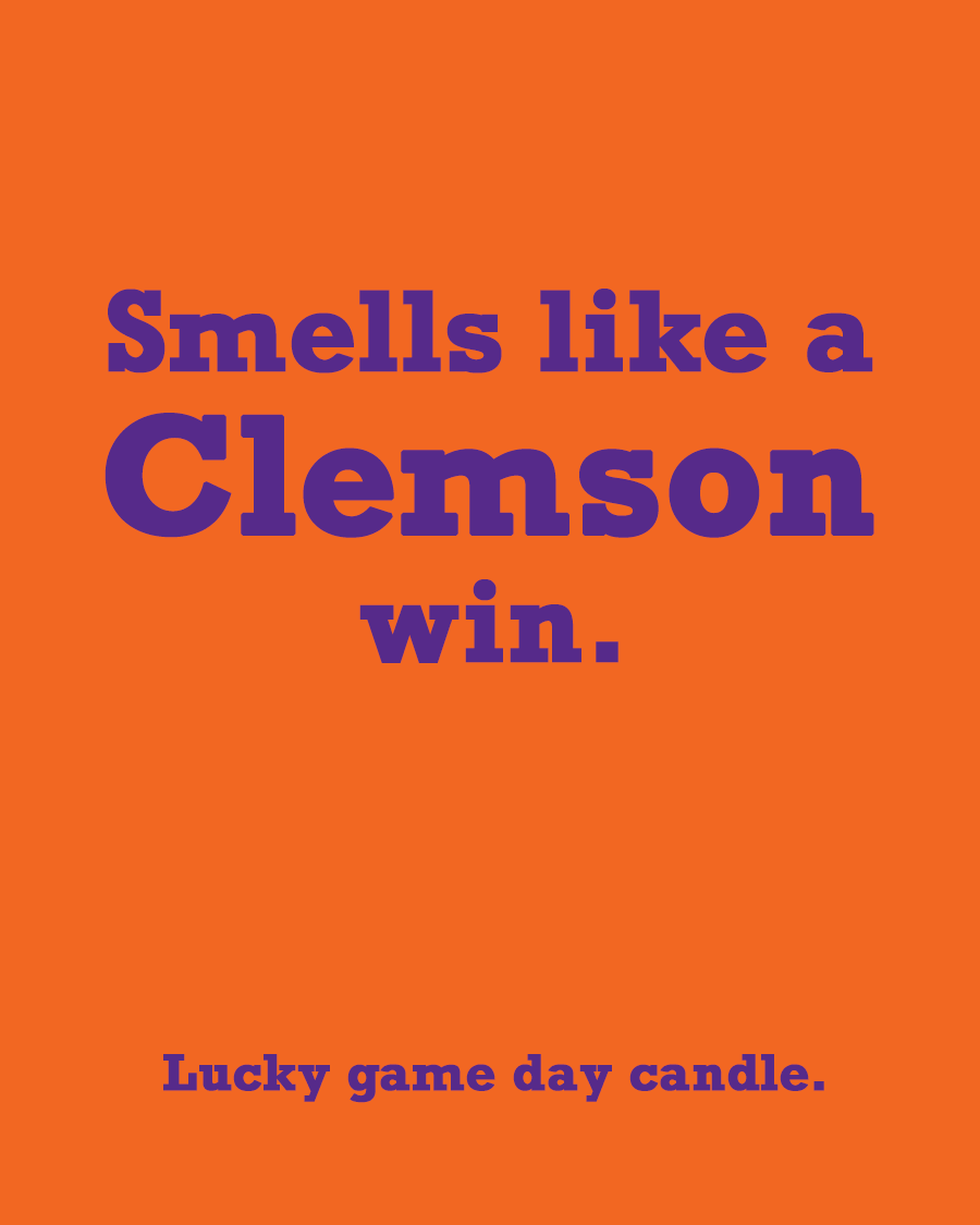 Clemson - "Smells like a Clemson win" scented candle (13.75 oz)