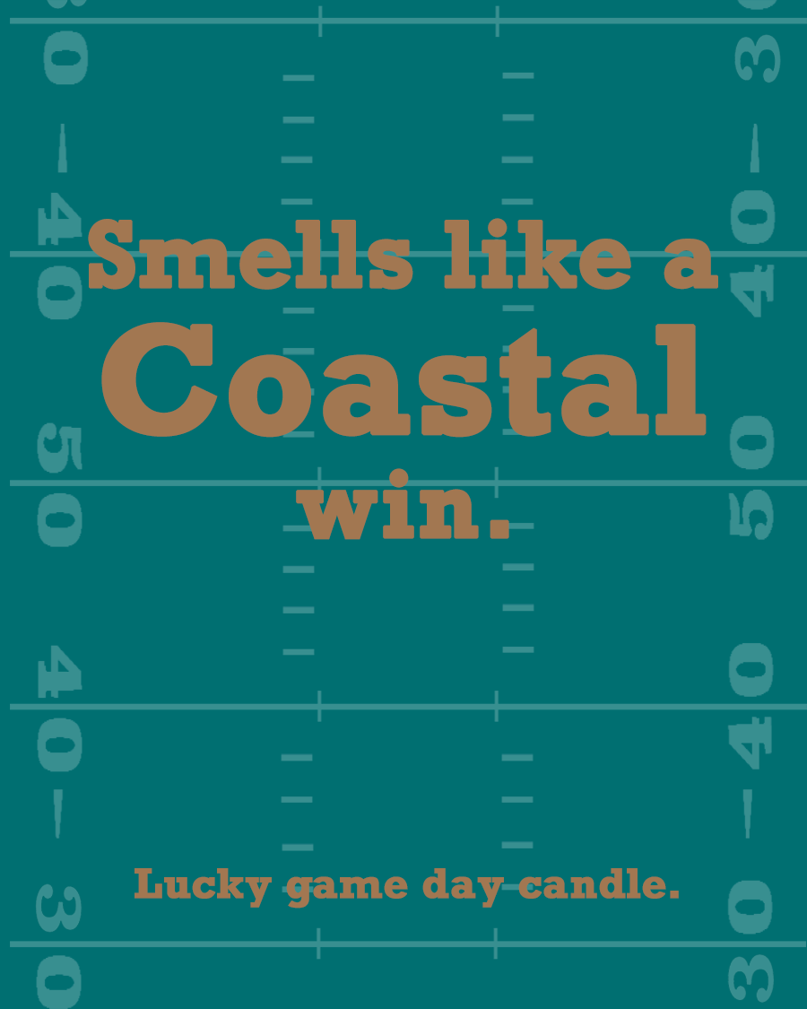Coastal Carolina Football - "Smells like a Coastal win" scented candle (13.75 oz)