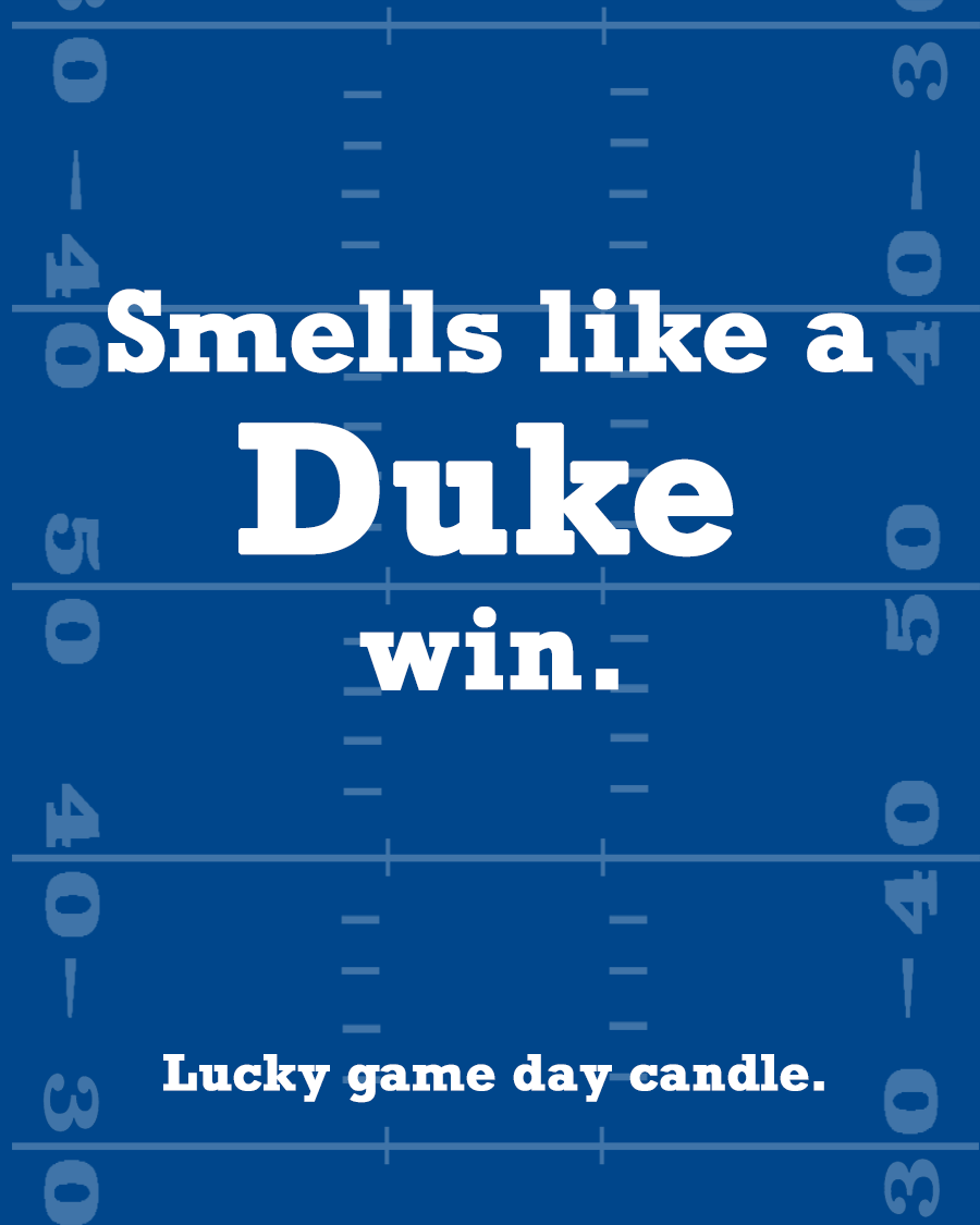 Duke Football - "Smells like a Duke win" scented candle (13.75 oz)