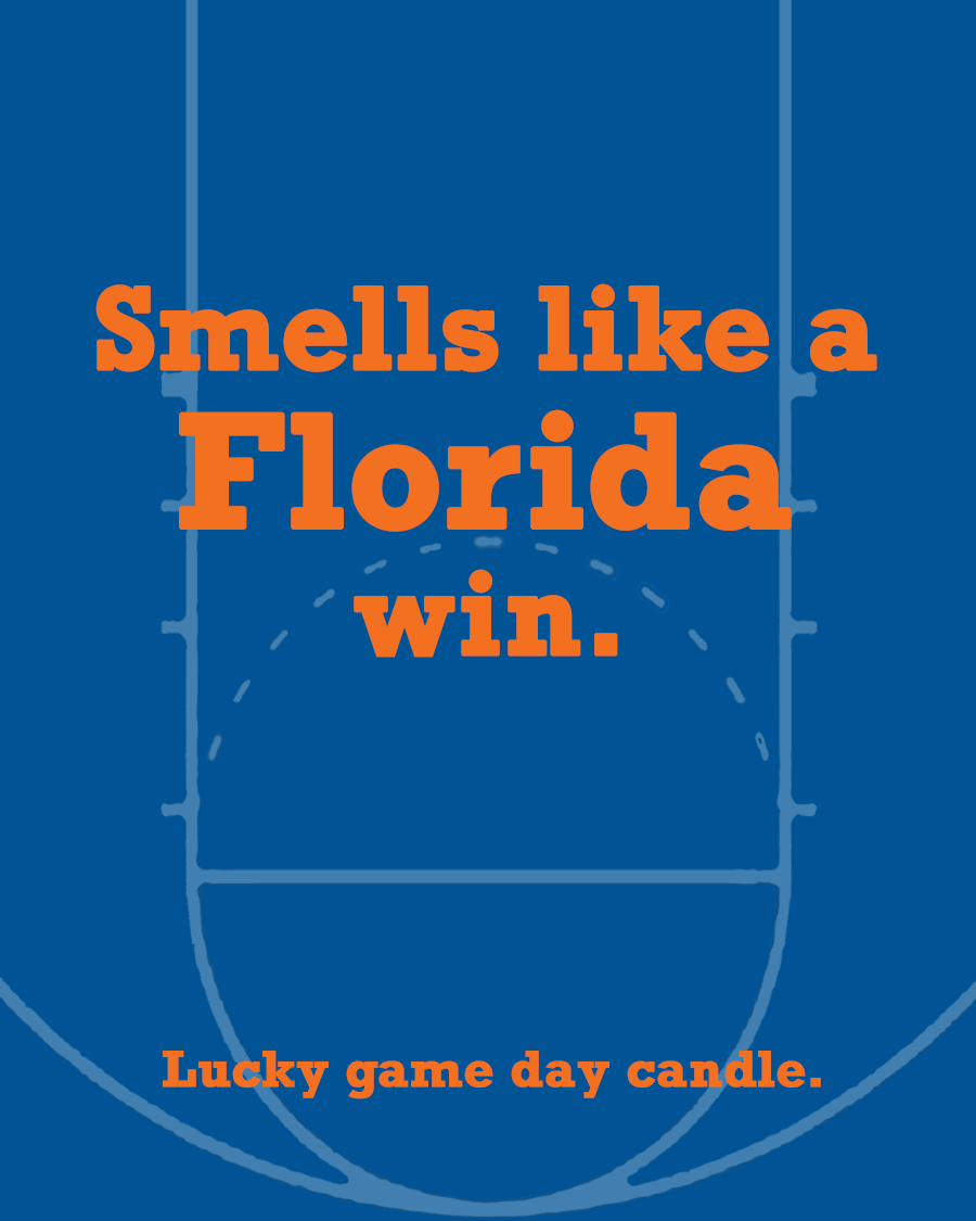 Florida Basketball - "Smells like a Florida win" scented candle (13.75 oz)