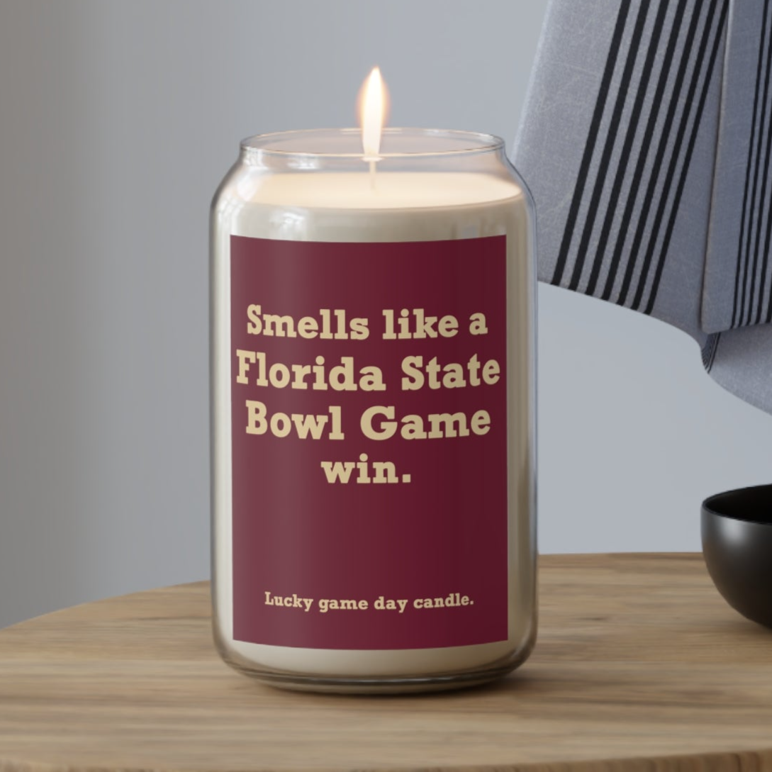 Florida State Bowl Game - "Smells like a Florida State Bowl Game win" scented candle (13.75 oz)