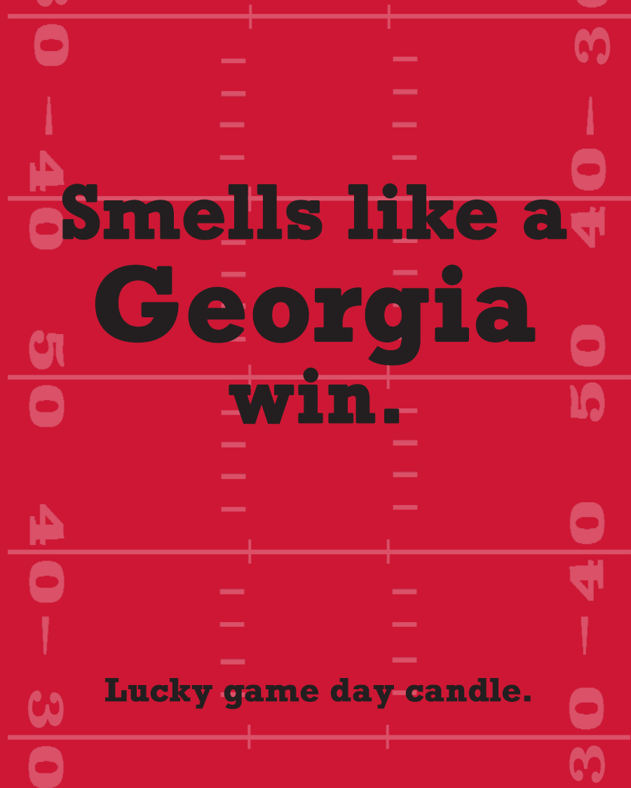 Georgia Football - "Smells like a Georgia win" scented candle (13.75 oz)
