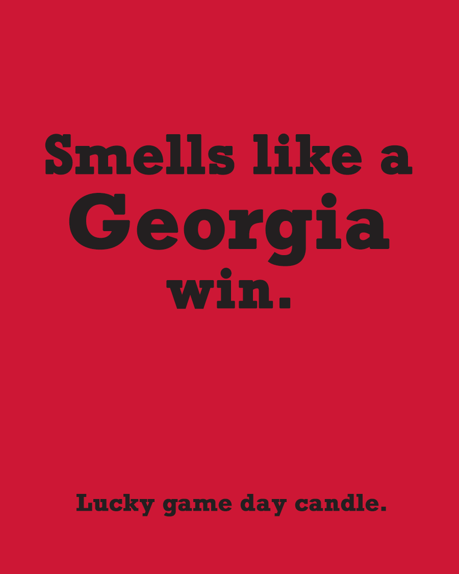 Georgia - "Smells like a Georgia win" scented candle (13.75 oz)