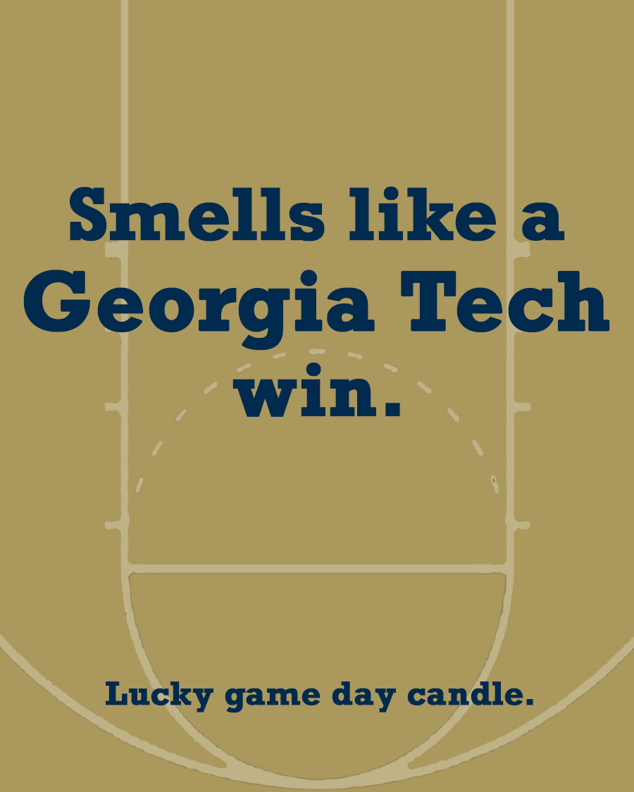 Georgia Tech Basketball - "Smells like a Georgia Tech win" scented candle (13.75 oz)