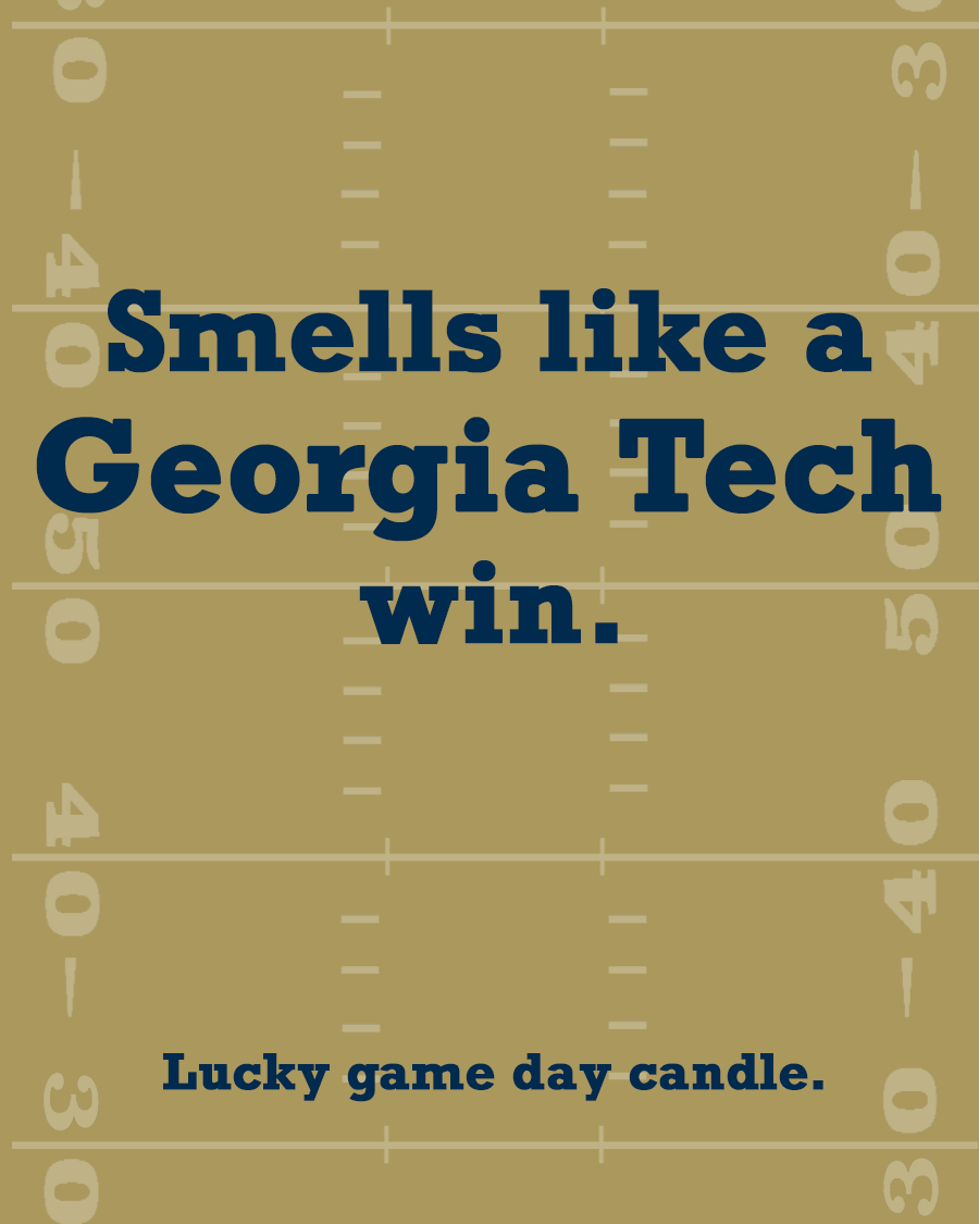 Georgia Tech Football - "Smells like a Georgia Tech win" scented candle (13.75 oz)