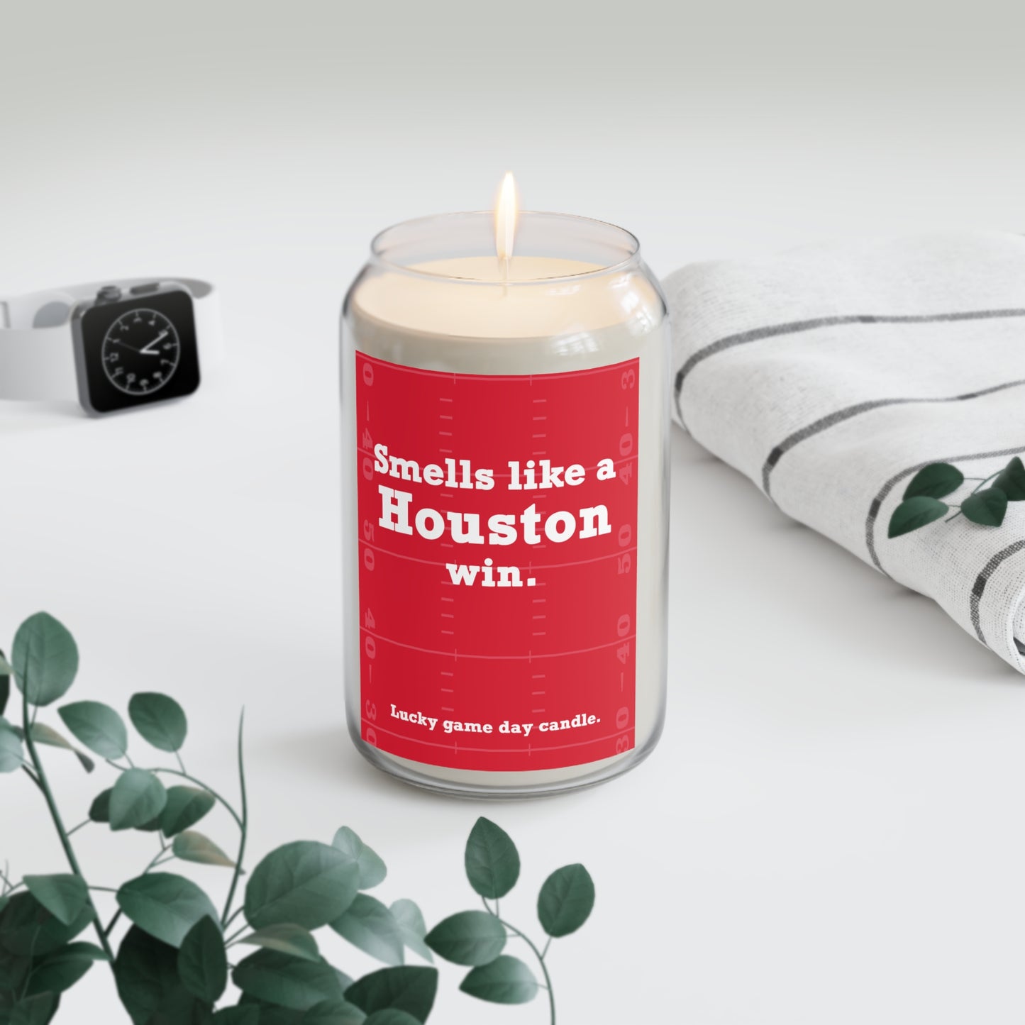 Houston Football - "Smells like a Houston win" scented candle (13.75 oz)