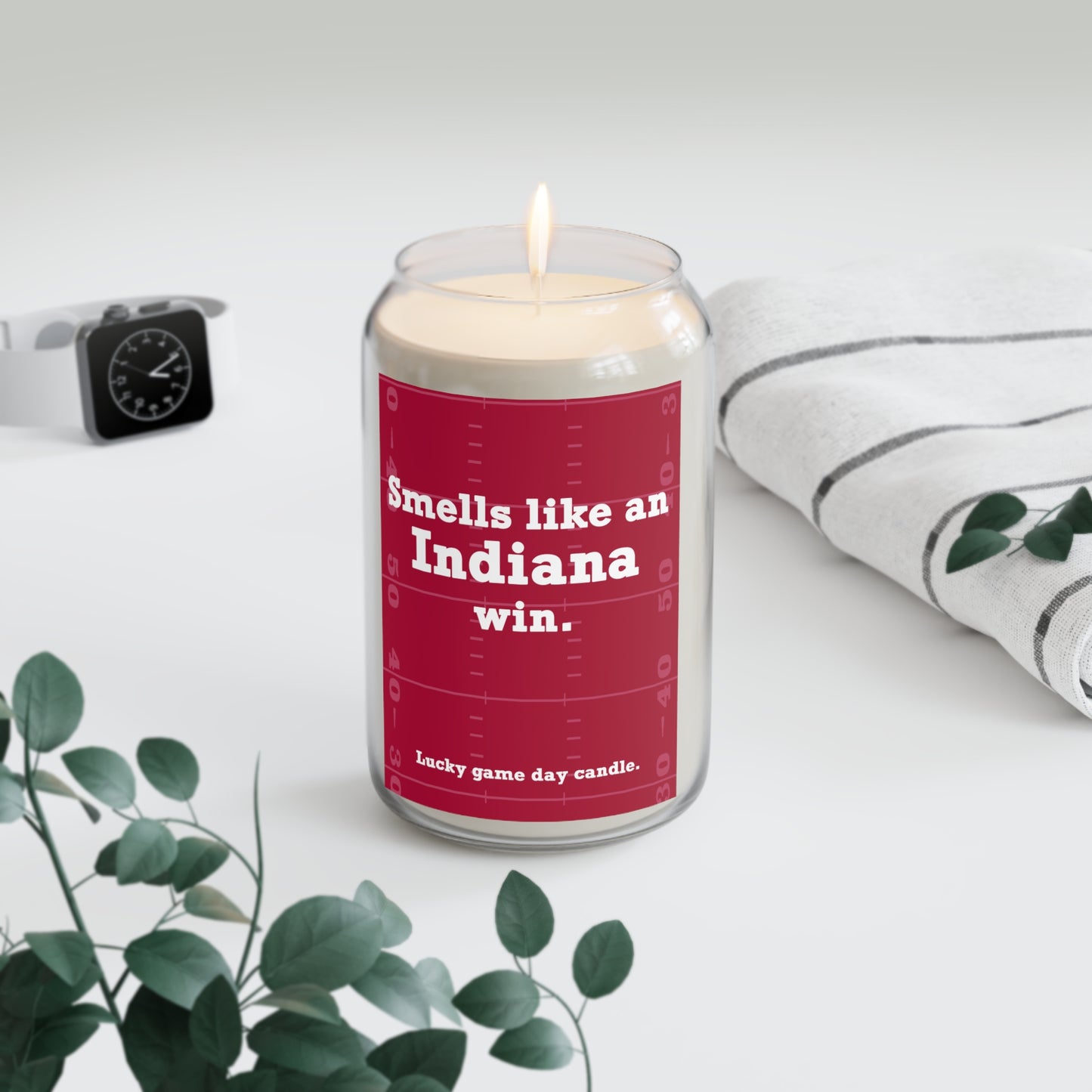 Indiana Football - "Smells like an Indiana win" scented candle (13.75 oz)