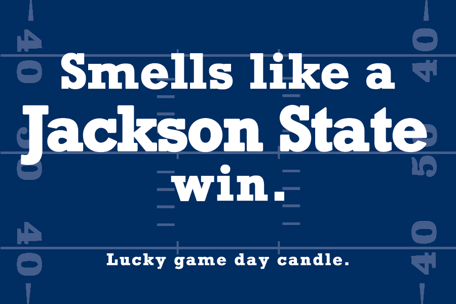 Jackson State Football - "Smells like a Jackson State win" scented candle (9 oz)