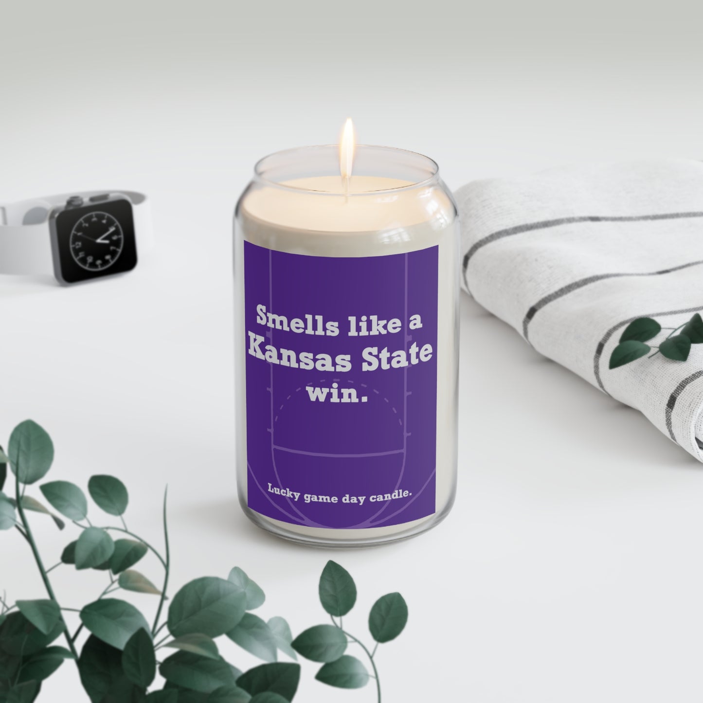 Kansas State Basketball - "Smells like a Kansas State win" scented candle (13.75 oz)