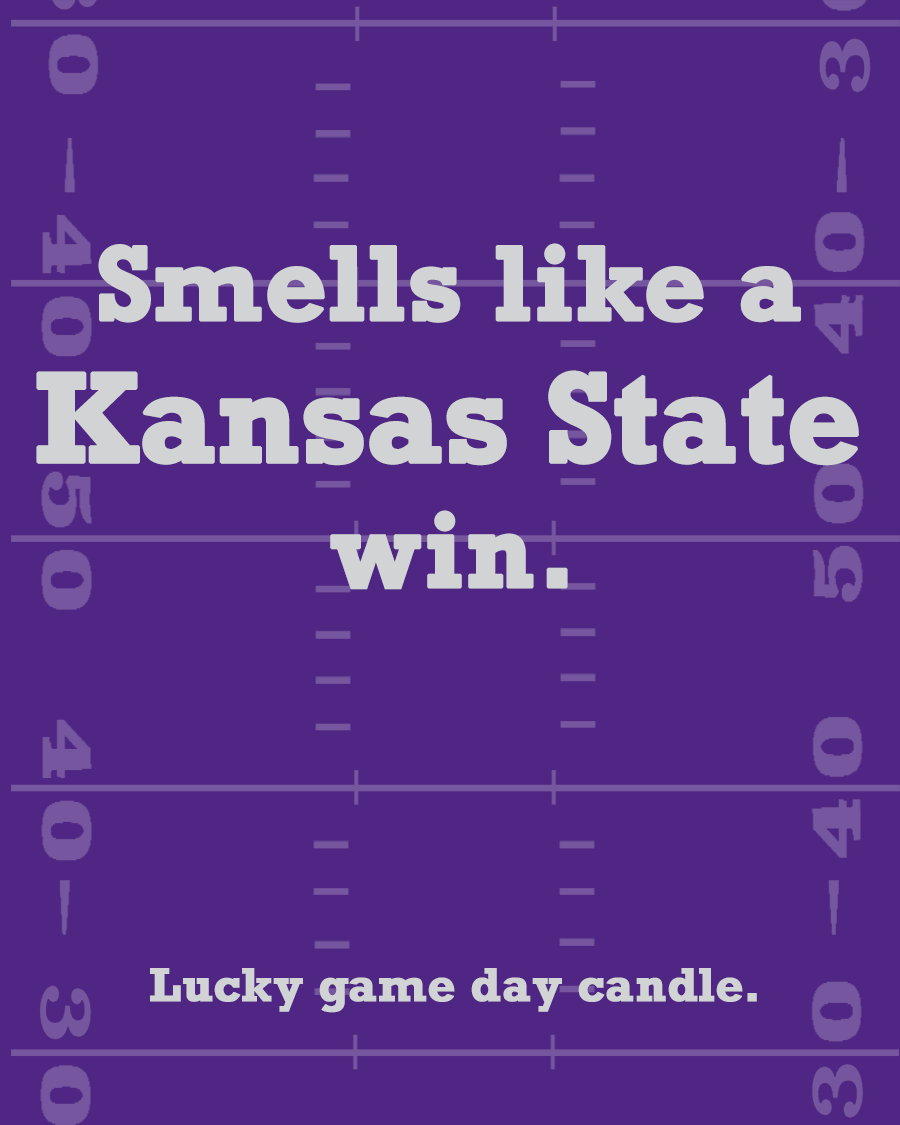 Kansas State Football - "Smells like a Kansas State win" scented candle (13.75 oz)