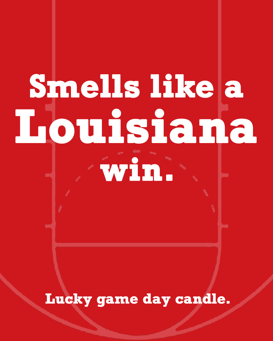 Louisiana Basketball - "Smells like a Louisiana win" scented candle (13.75 oz)