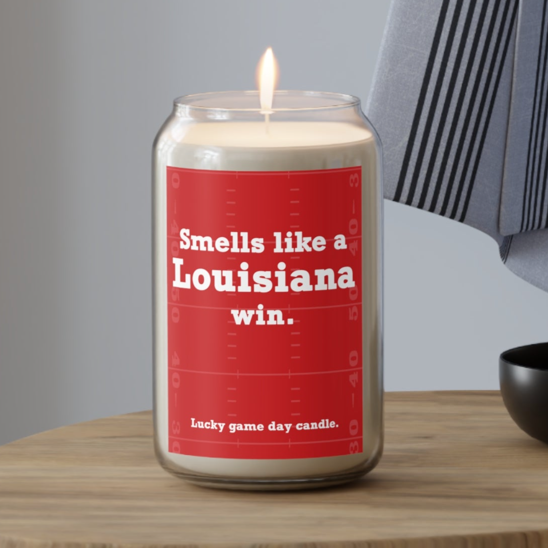Louisiana Football - "Smells like a Louisiana win" scented candle (13.75 oz)