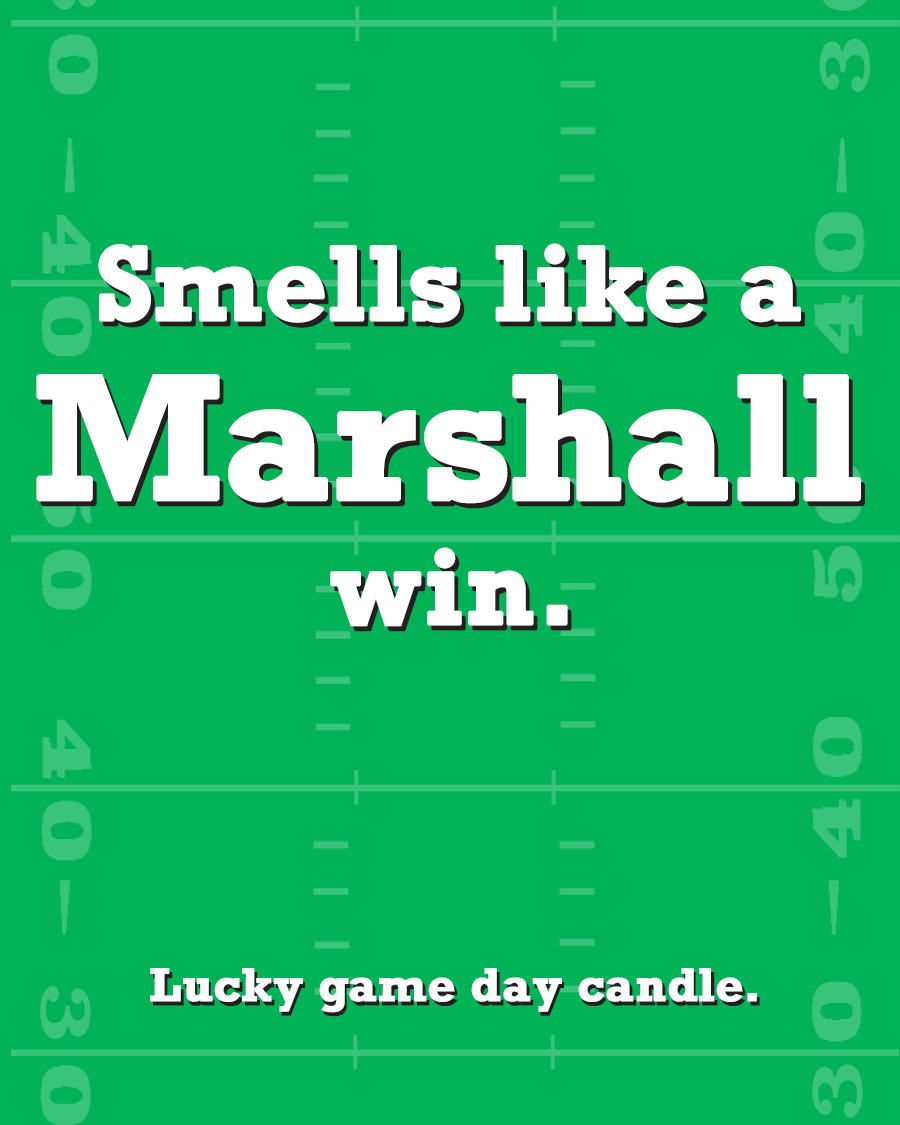 Marshall Football - "Smells Like a Marshall Win" scented candle (13.75 oz)