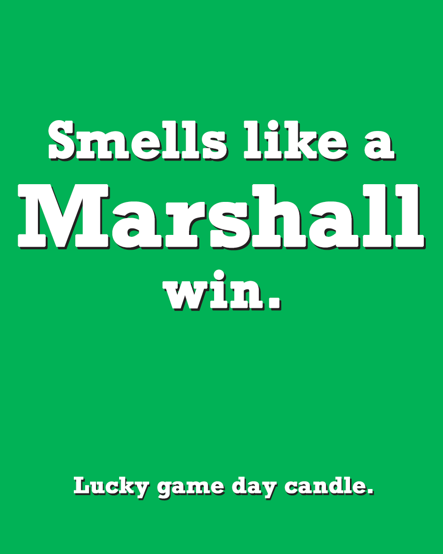 Marshall - "Smells Like a Marshall Win" scented candle (13.75 oz)