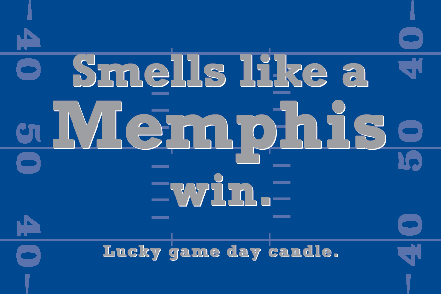 Memphis Football - "Smells like a Memphis win" scented candle (9 oz)