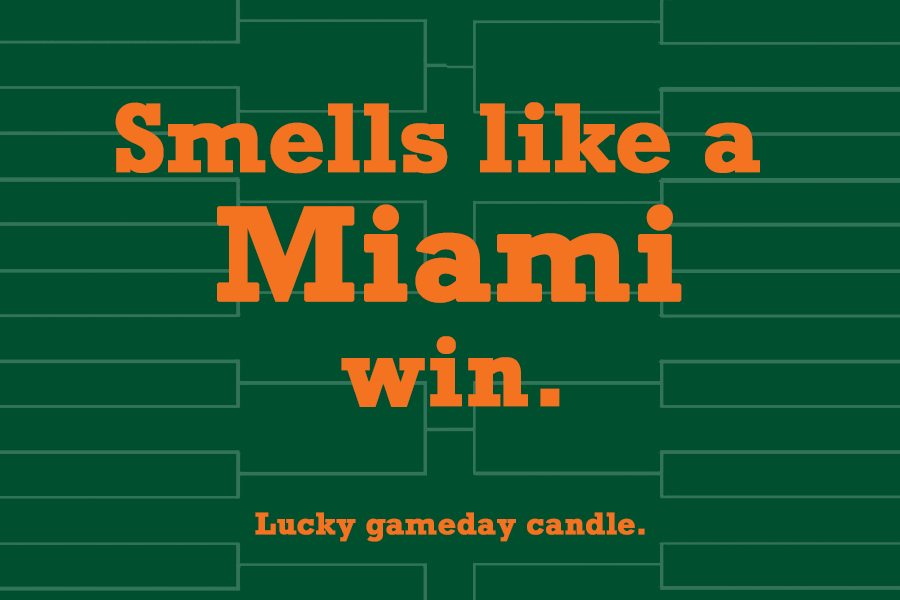 Miami Basketball - "Smells like a Miami win" scented candle (9 oz)