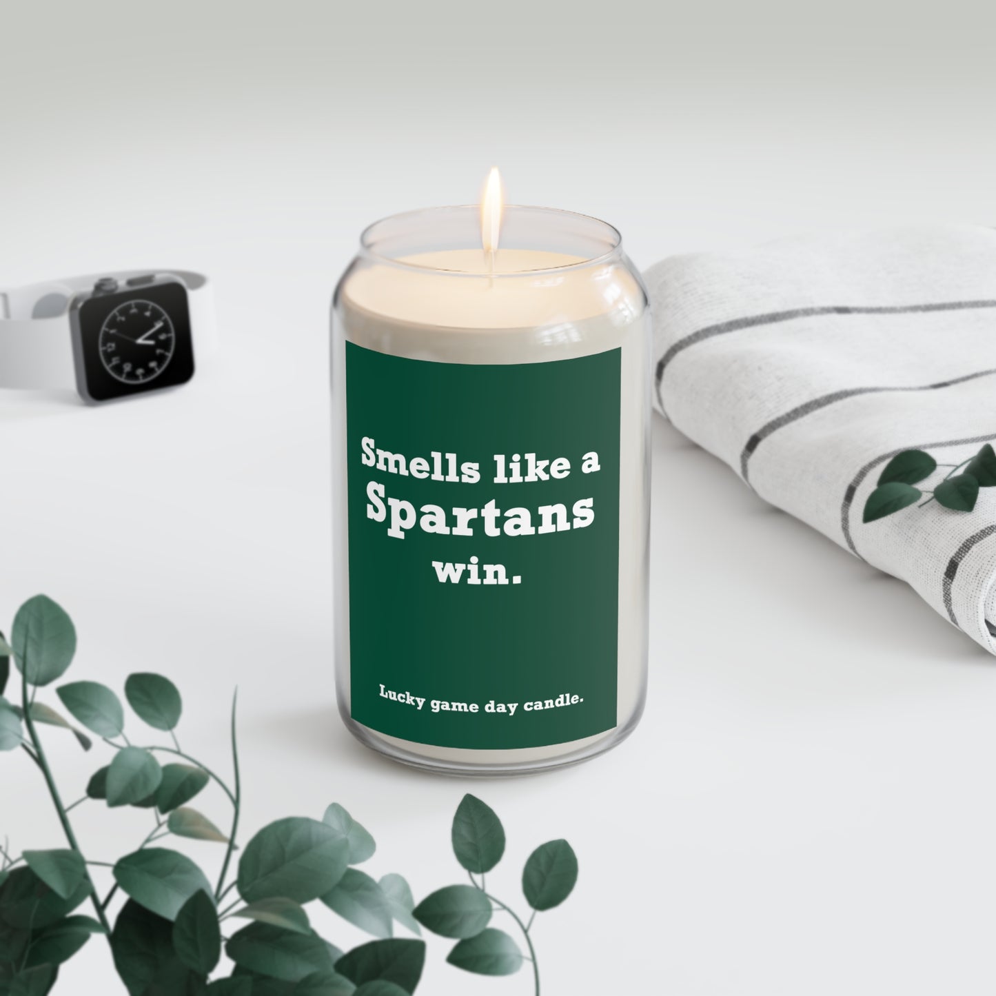 Michigan State - "Smells like a Spartans win" scented candle (13.75)