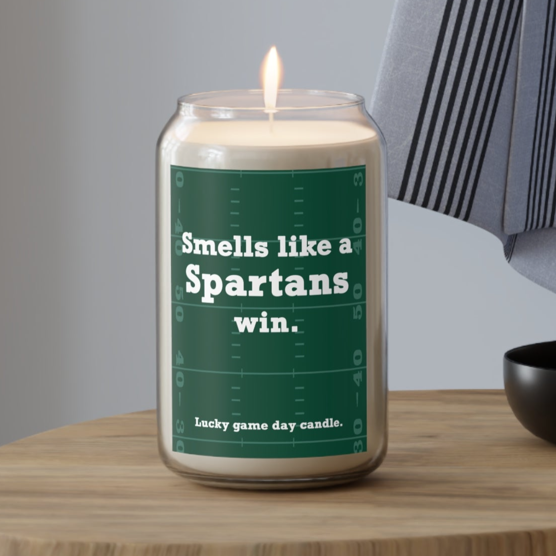Michigan State Football - "Smells like a Spartans win" scented candle (13.75)