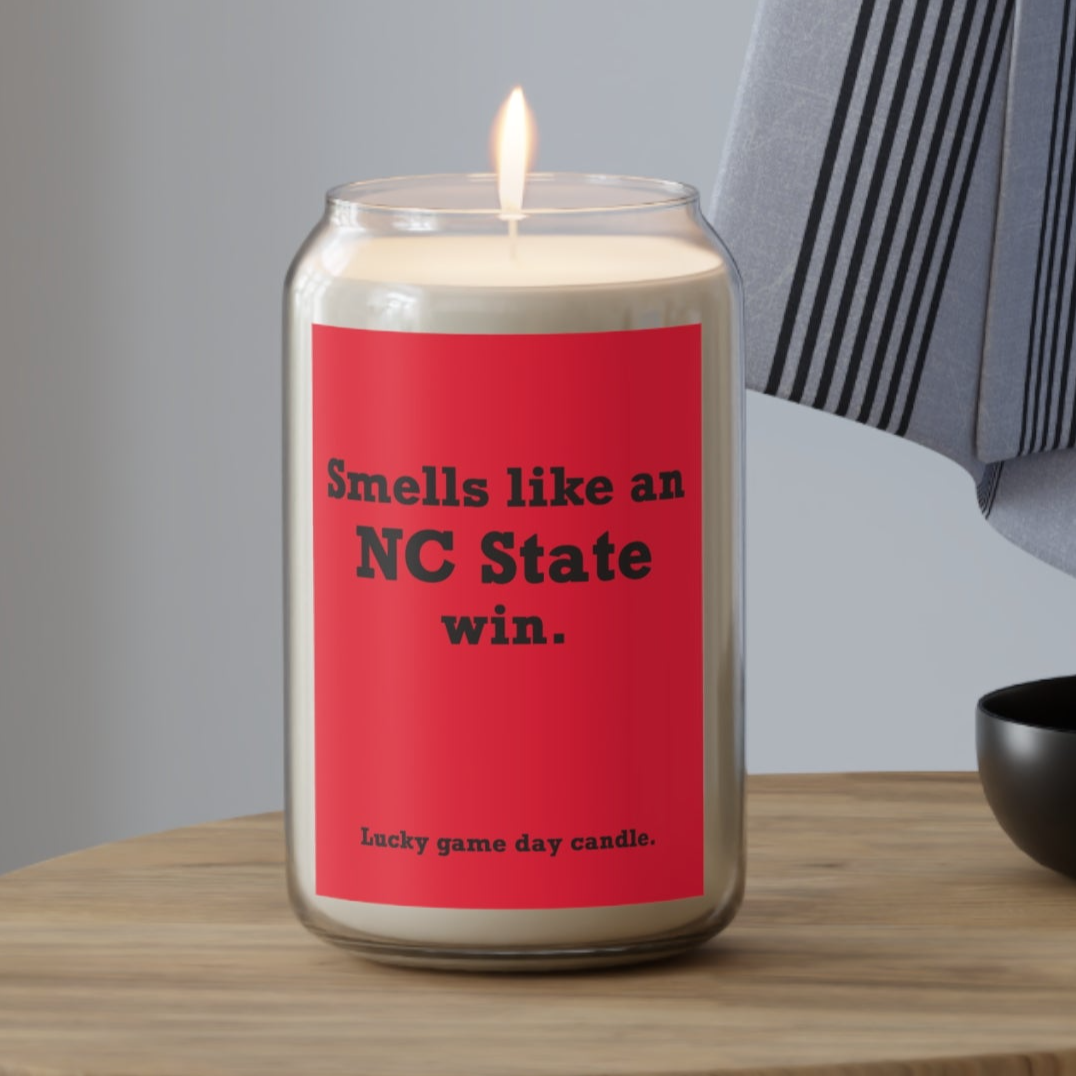 NC State - "Smells like a NC State win" scented candle (13.75 oz)