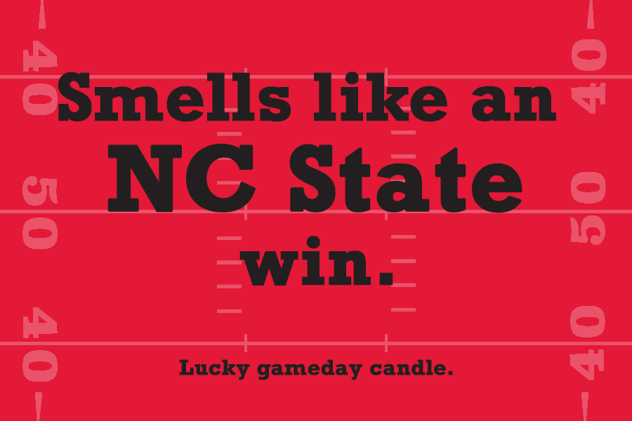 NC State Football - "Smells like an NC State win" scented candle (9 oz)