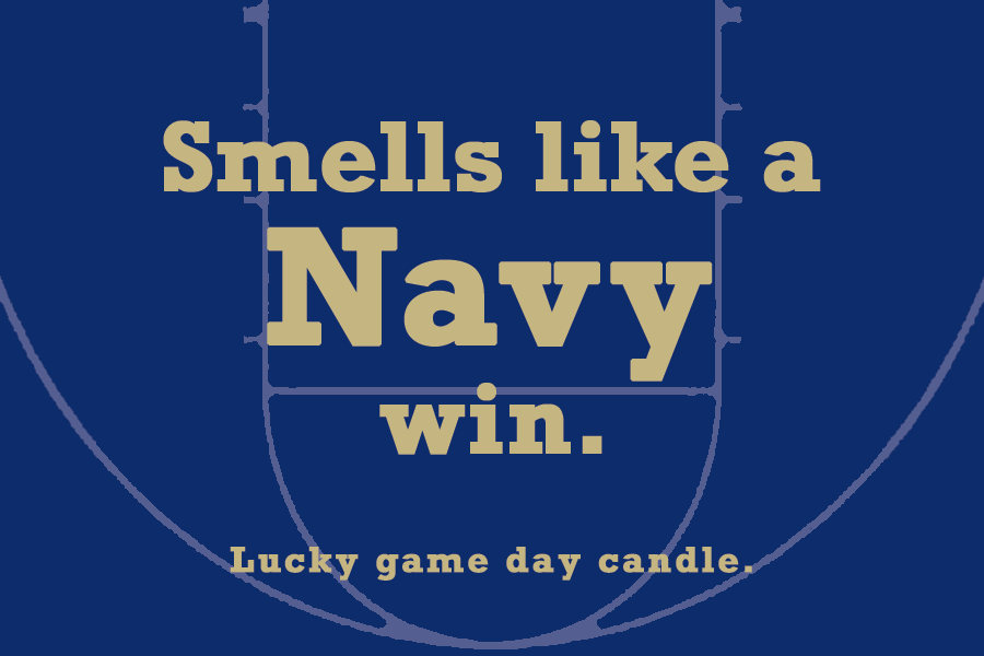Navy Basketball - "Smells like a Navy win" scented candle (9 oz)