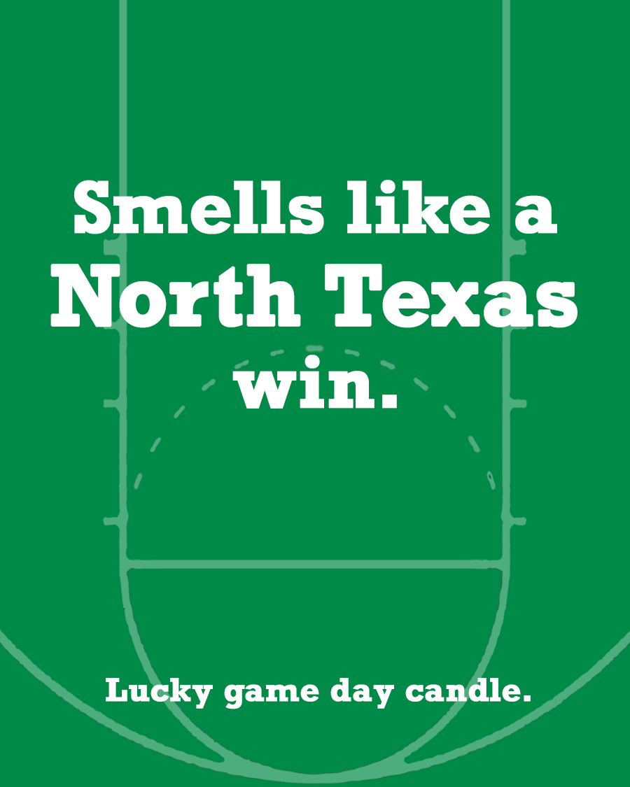 North Texas Basketball - "Smells like a North Texas win" scented candle (13.75 oz)