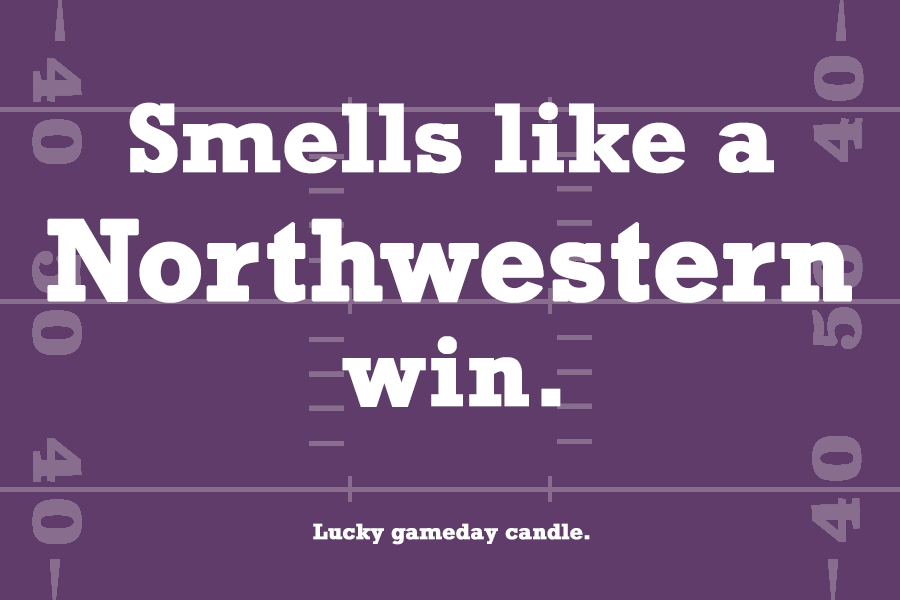 Northwestern Football - "Smells like a Northwestern win" scented candle (9 oz)