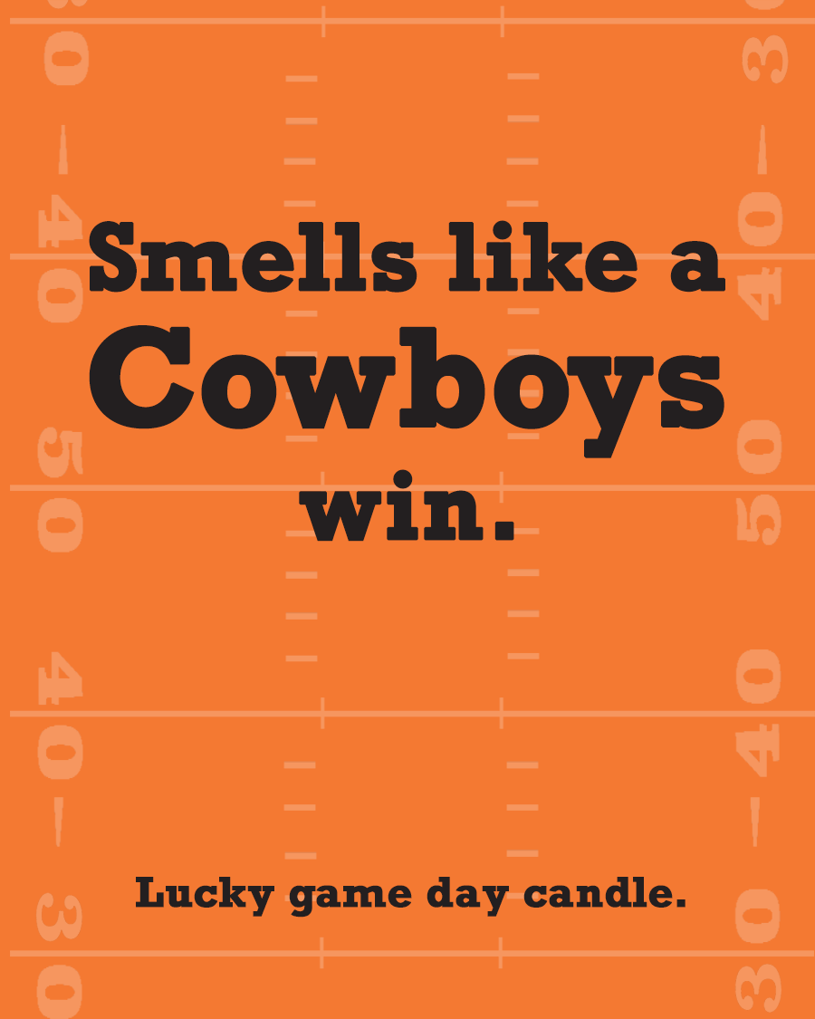 Oklahoma State Football - "Smells like a Cowboys win" scented candle (13.75 oz)