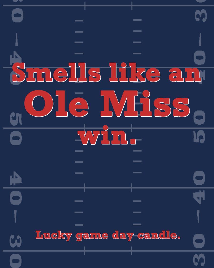 Mississippi Football - "Smells like an Ole Miss win" scented candle (13.75 oz)