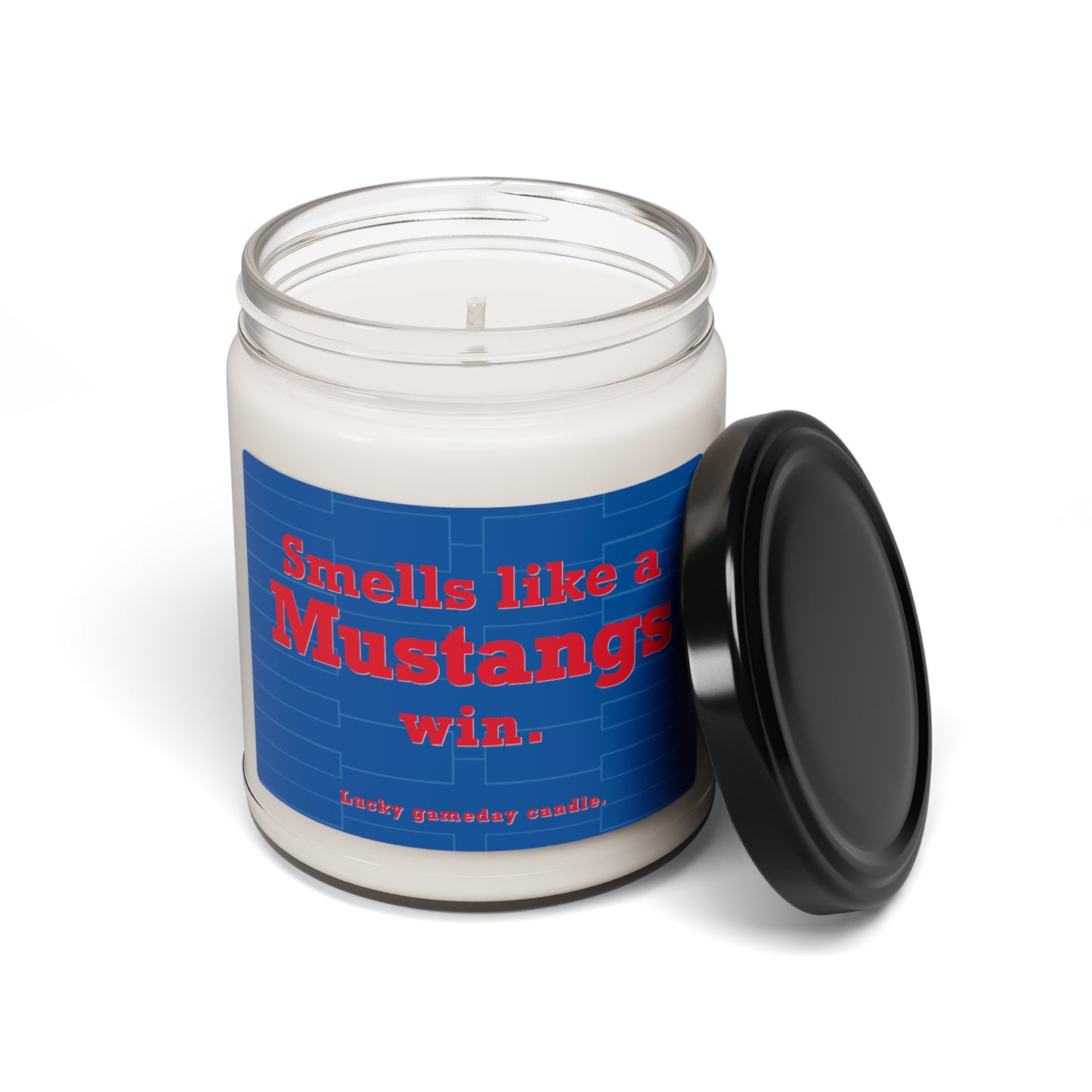 SMU Basketball - "Smells like a Mustangs win" scented candle (9 oz)