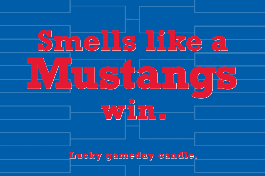 SMU Basketball - "Smells like a Mustangs win" scented candle (9 oz)