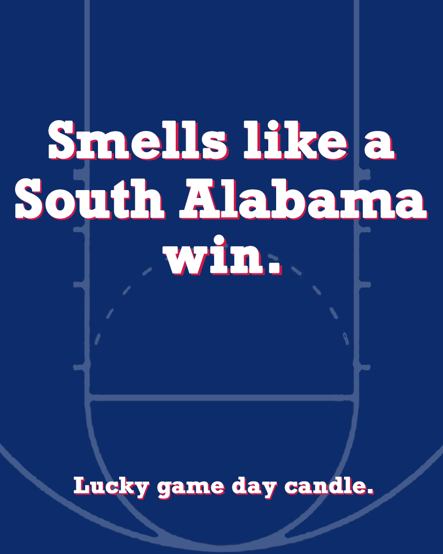 South Alabama Basketball - "Smells like a South Alabama win" scented candle (13.75 oz)