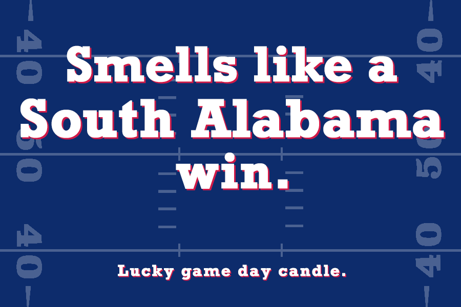 South Alabama Football - "Smells like a South Alabama win" scented candle