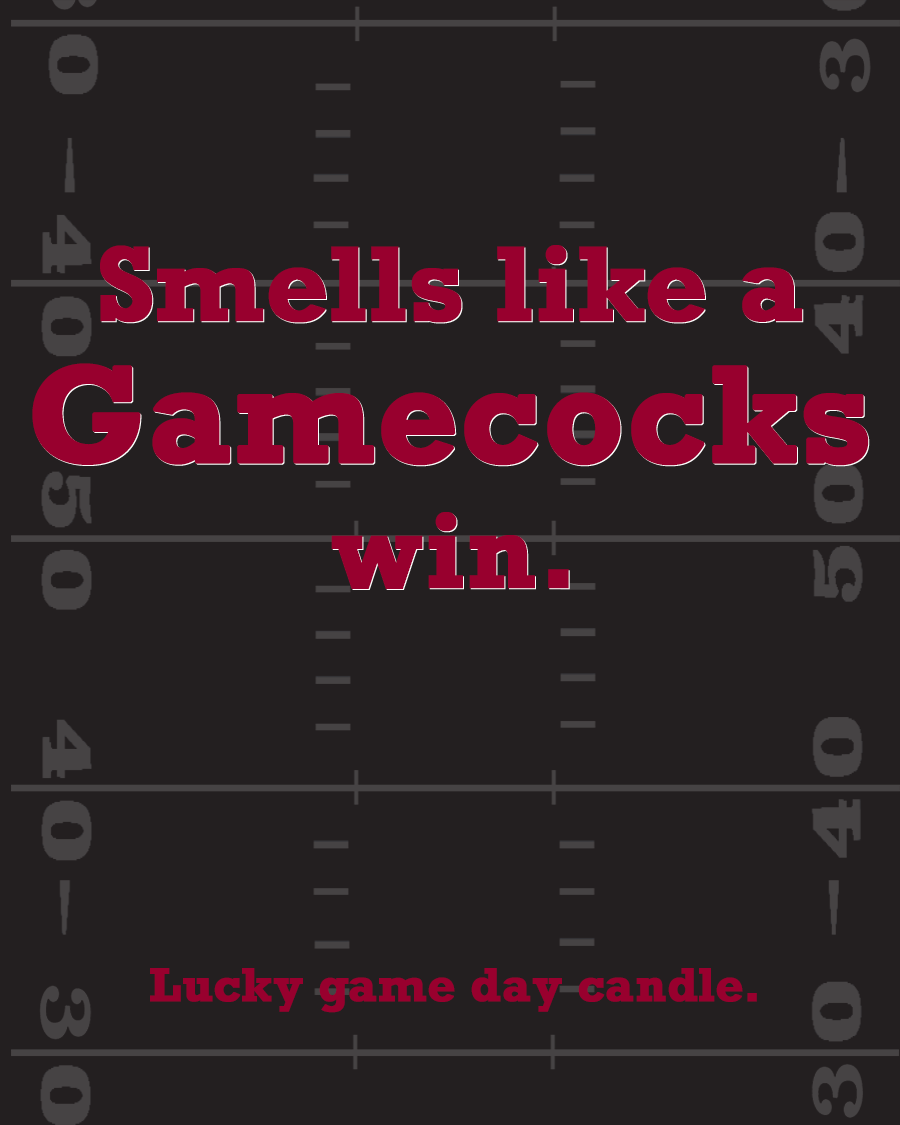South Carolina Football - "Smells like a Gamecocks win" scented candle (13.75 oz)