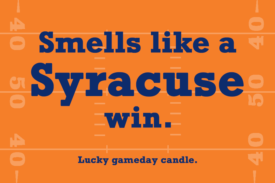 Syracuse Football - "Smells like a Syracuse win" scented candle (9 oz)
