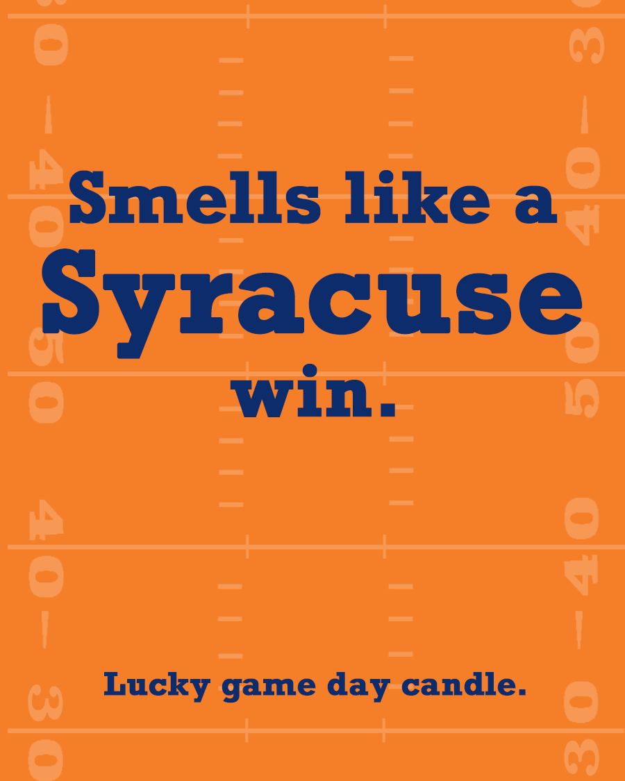 Syracuse Football - "Smells like a Syracuse win" scented candle (13.75 oz)
