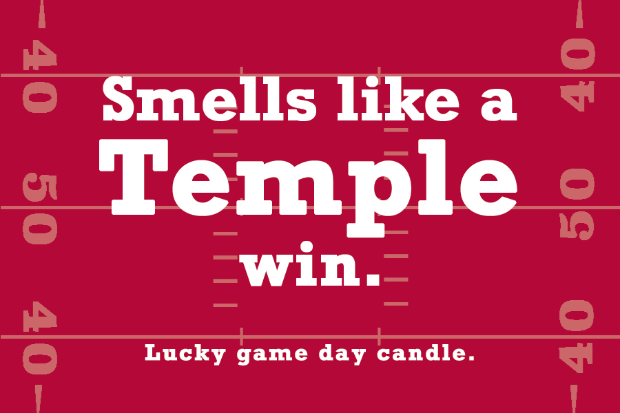 Temple Football - "Smells like a Temple win" scented candle (9 oz)
