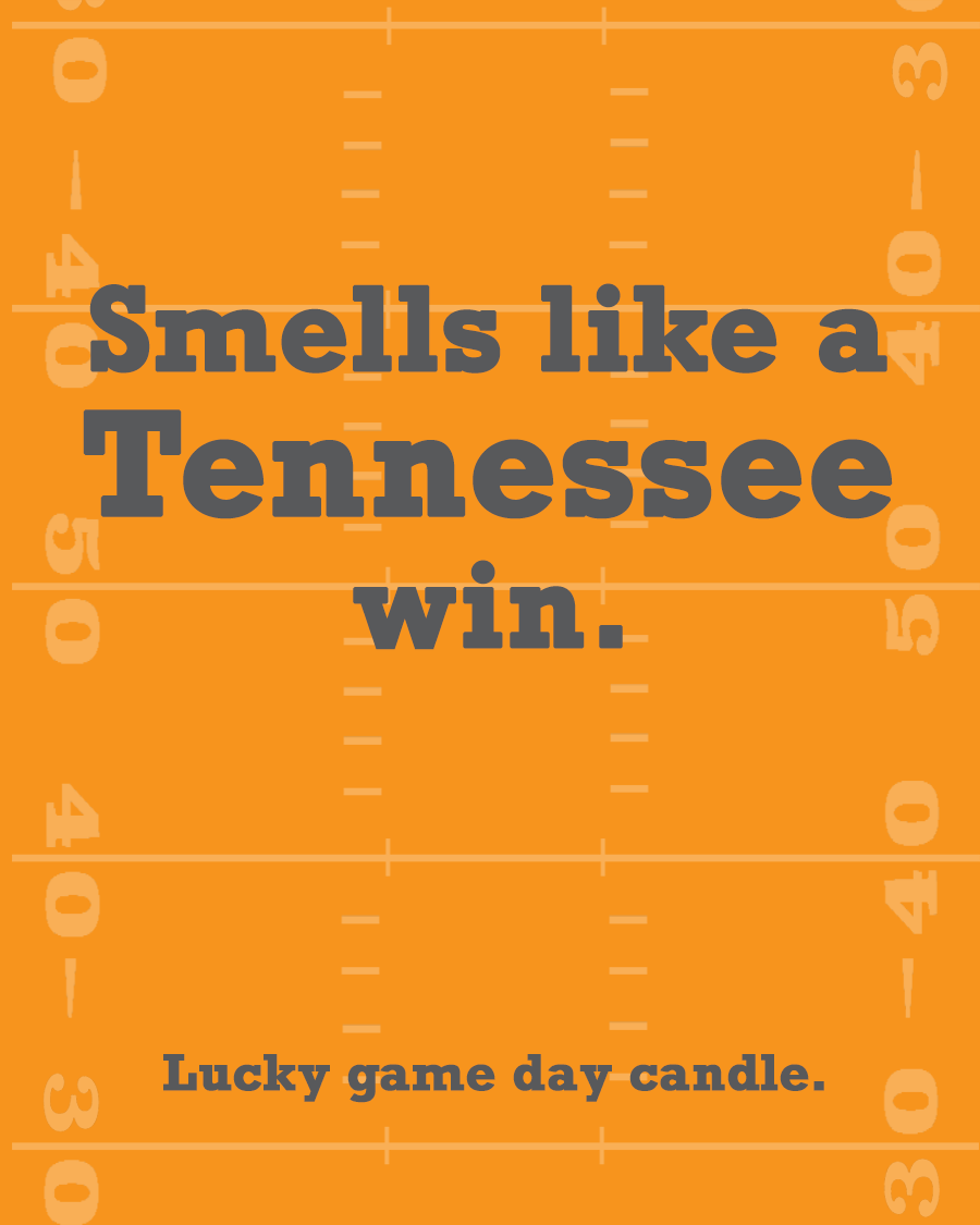Tennessee Football - "Smells like a Tennessee win" scented candle (13.75 oz)