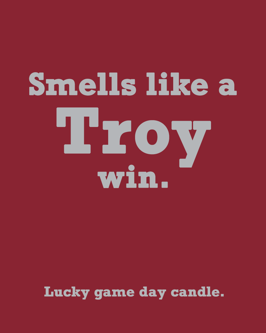 Troy - "Smells like a Troy win" scented candle (13.75 oz)