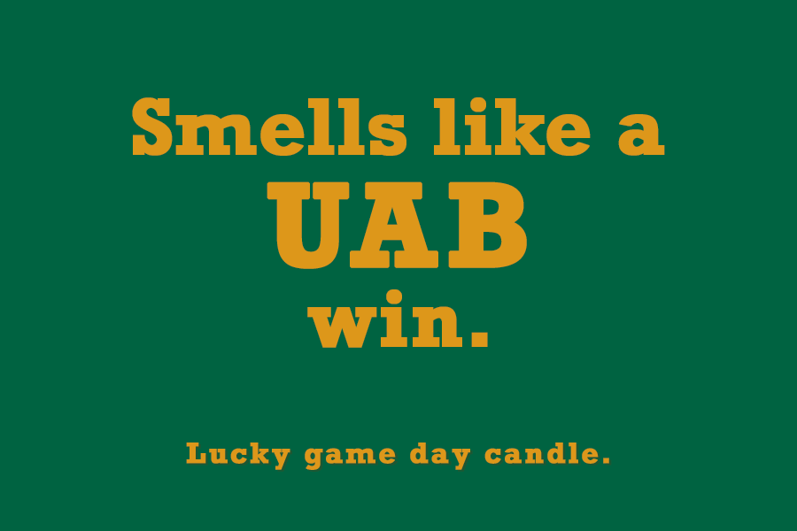 Alabama-Birmingham - "Smells like a UAB win" scented candle (9 oz)
