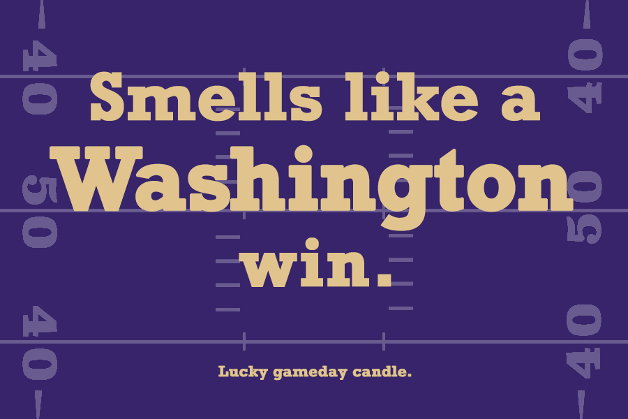 Washington Football - "Smells like a Washington win" scented candle (9 oz)