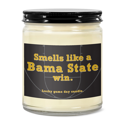 Alabama State Basketball - "Smells like a Bama State win" scented candle (9 oz)
