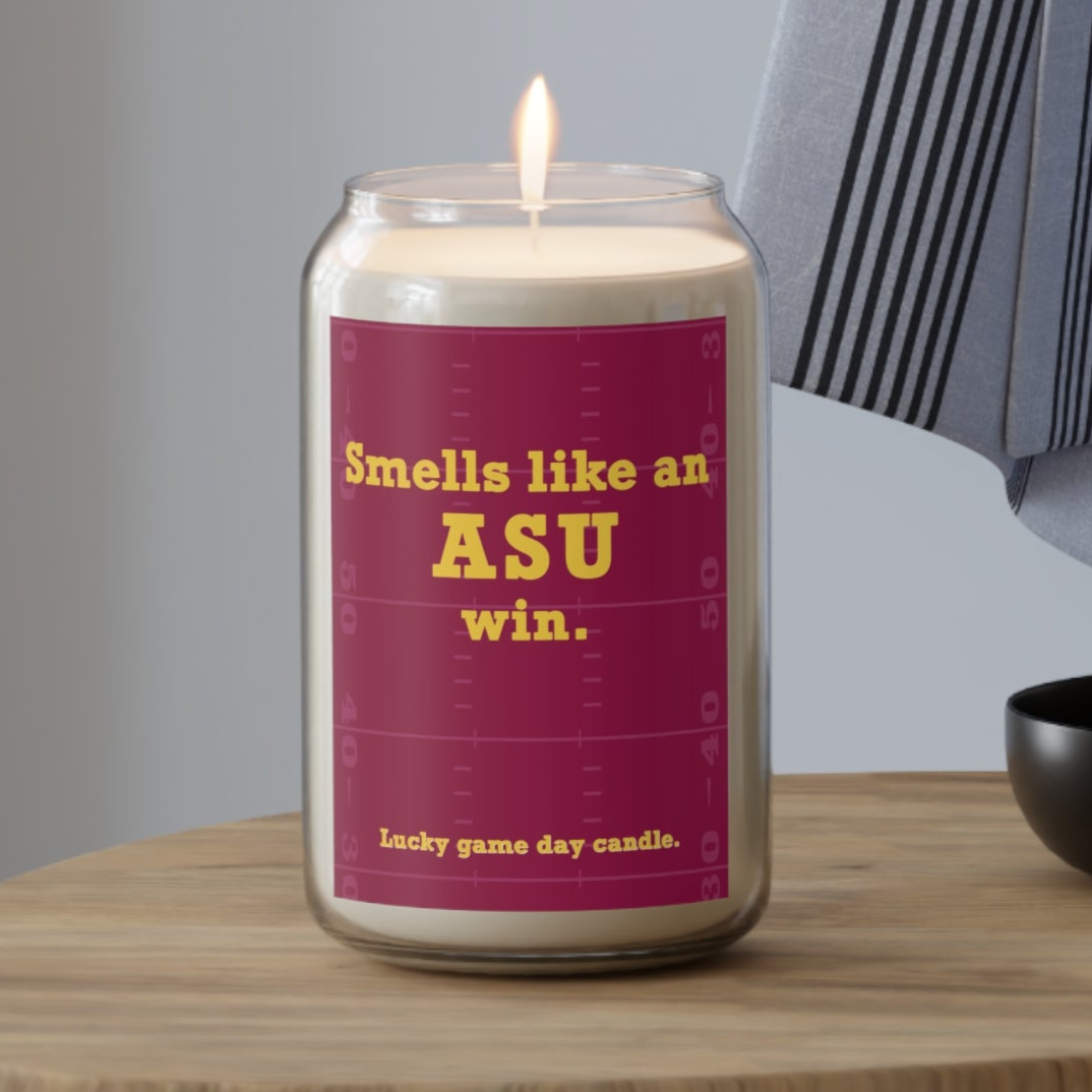 ASU Football - "Smells like an ASU win" scented candle (13.75 oz)