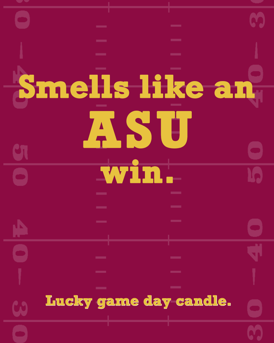 ASU Football - "Smells like an ASU win" scented candle (13.75 oz)