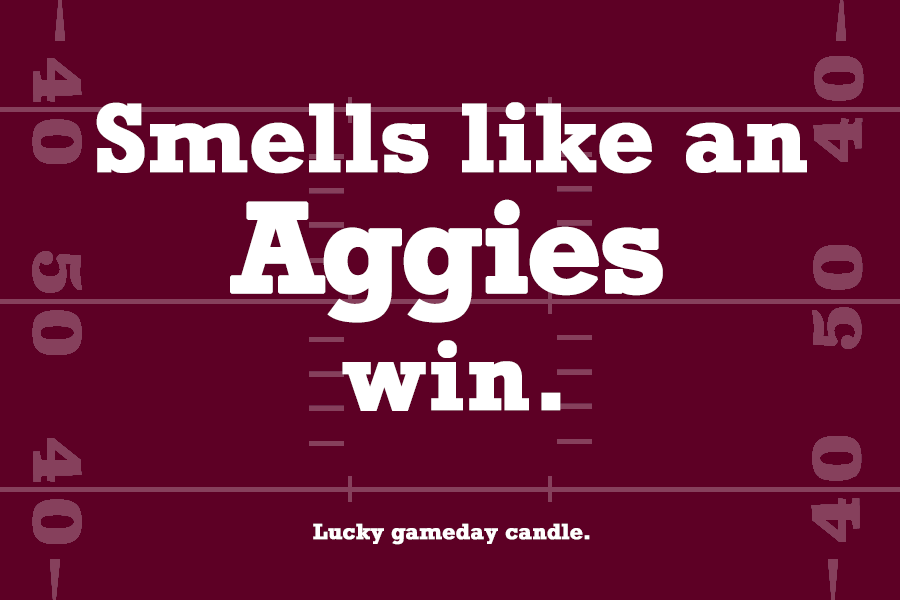 Texas A&M Football - "Smells like an Aggies win" scented candle (9 oz)