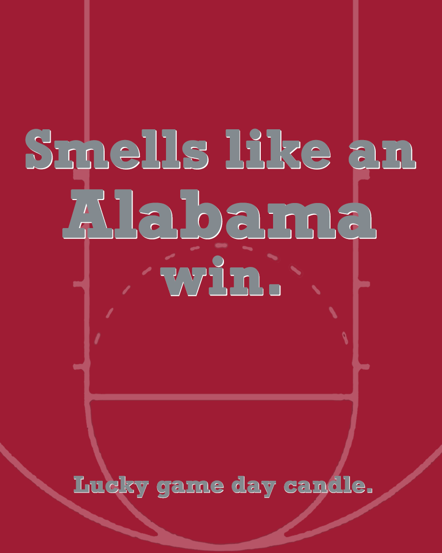 Alabama Basketball - "Smells like an Alabama win" scented candle (13.75 oz)